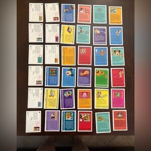 Vtg Disney Collector Cards Favorite Stories Family Portraits World Tour 1-210